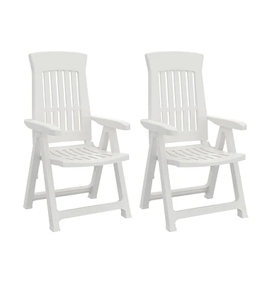 vidaXL Patio Reclining Chairs 2 pcs Pp