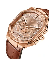 Jbw Men's Orion Diamond (1/8 ct.t.w.) 18K Rose Gold Plated Stainless Steel Watch