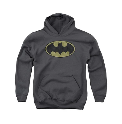 Batman Boys Youth Logos Pull Over Hoodie / Hooded Sweatshirt