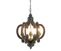 6-Light Farmhouse Chandelier with Adjustable Chain