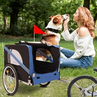 Outdoor Heavy Duty Foldable Utility Pet Stroller Dog Carriers Bicycle Trailer