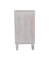 Streamdale Furniture 4-Door Natural Wood Accent Cabinet for Multiple Rooms