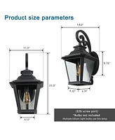 Large Outdoor Wall Sconce Lights With Clear Glass