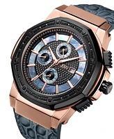 Jbw Men's 10 Yr Anniversary Saxon Diamond (1/6 ct.t.w.) & 18K Rose-gold Plated Watch