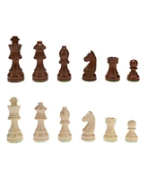 We Games French Staunton Wood Chess Pieces, Weighted with 3 in. King