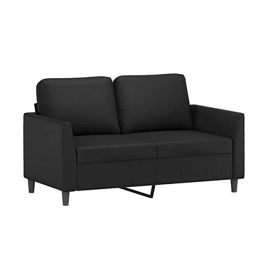 vidaXL 2-Seater Sofa Black 47.2" Faux Leather