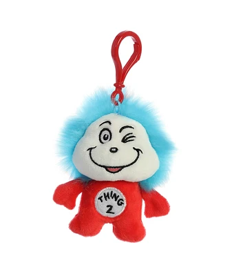 Aurora Mini Thing Two Keychain Dr. Seuss Whimsical Plush Toy Red 4"