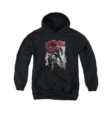 Batman V Superman Boys Youth Choke Pull Over Hoodie / Hooded Sweatshirt