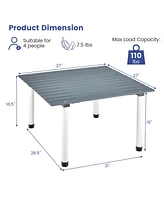 Gymax Folding Outdoor Camping Table w/ Carry Bag for Beach Picnic Bbq Camping Fishing