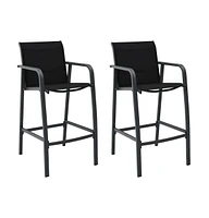 vidaXL Patio Bar Chairs pcs Textilene