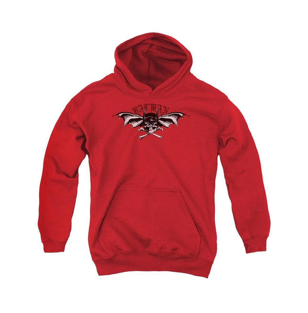 Batman Boys Youth Wings Of Wrath Pull Over Hoodie / Hooded Sweatshirt