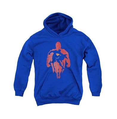 Superman Boys Youth Super Knockout Pull Over Hoodie / Hooded Sweatshirt
