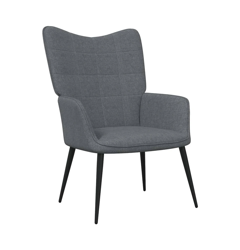 vidaXL Relaxing Chair Dark Gray Fabric