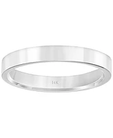 Flat Profile Comfort Fit Wedding Band 14k Gold