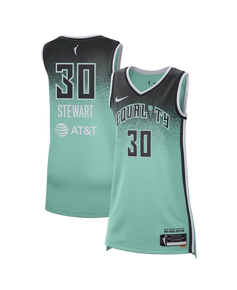 Nike Men's and Women's Breanna Stewart Mint New York Liberty Rebel Edition Player Jersey