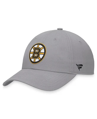 Fanatics Men's Gray Boston Bruins Extra Time Adjustable Hat