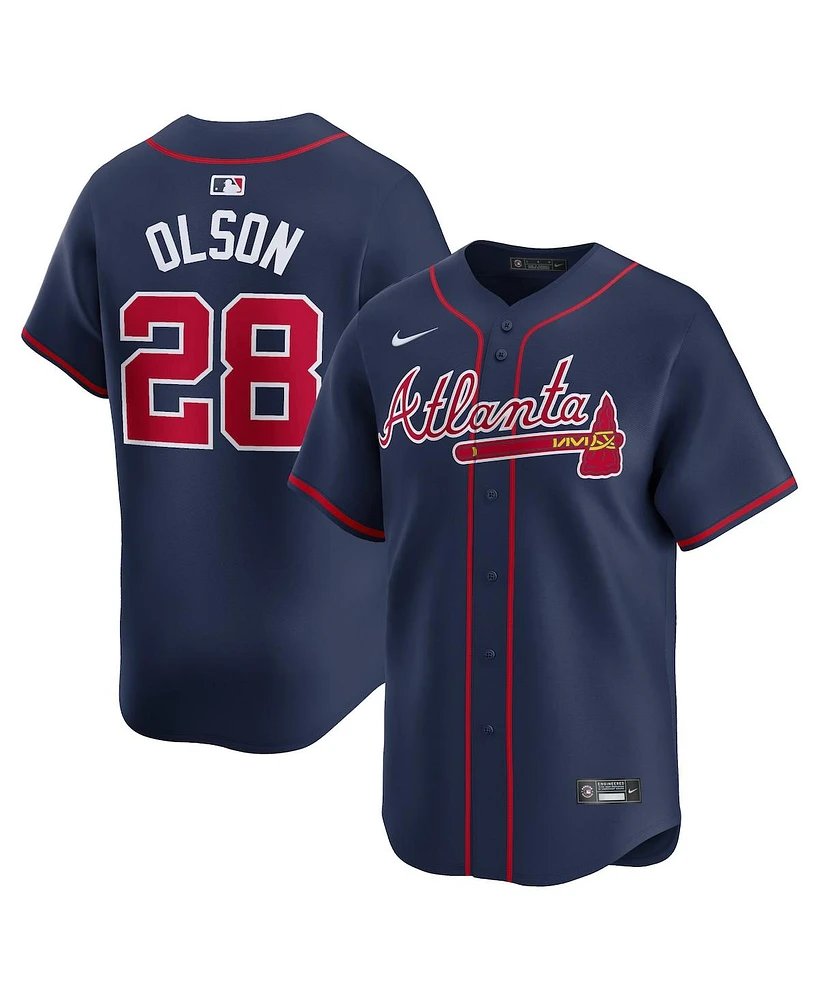 Nike Men's Matt Olson Navy Atlanta Braves Alternate Limited Player Jersey