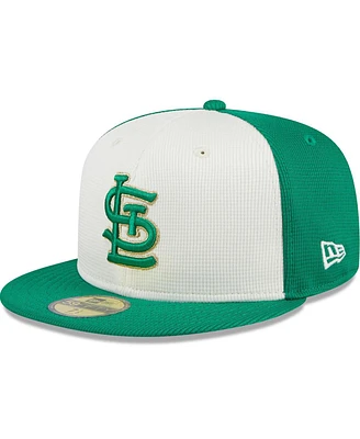 New Era Men's White/Green St. Louis Cardinals 2024 St. Patrick's Day 59FIFTY Fitted Hat