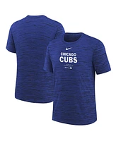 Nike Big Boys and Girls Royal Chicago Cubs Authentic Collection Practice Performance T-Shirt