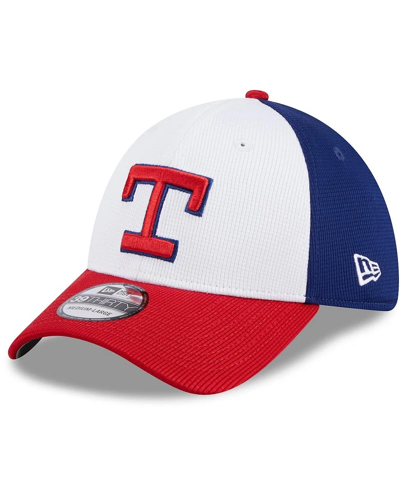 New Era Men's White Texas Rangers 2024 Batting Practice 39THIRTY Flex Hat