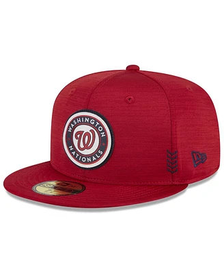 New Era Men's Red Washington Nationals 2024 Clubhouse 59FIFTY Fitted Hat