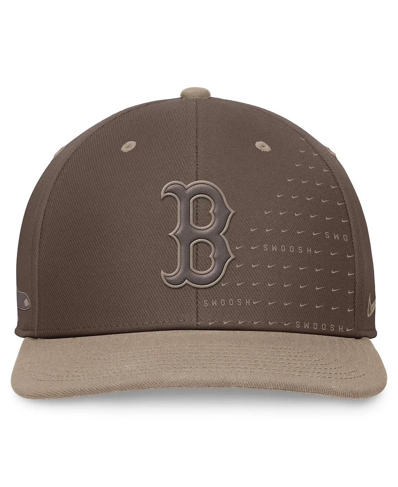 Nike Men's Brown Boston Red Sox Statement Ironstone Pro Performance Snapback Hat