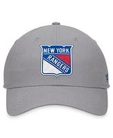 Fanatics Men's Gray New York Rangers Extra Time Adjustable Hat