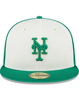 New Era Men's White/Green New York Mets 2024 St. Patrick's Day 59FIFTY Fitted Hat