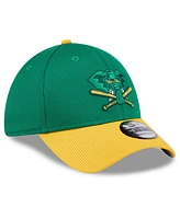 New Era Men's Kelly Green Oakland Athletics 2024 Batting Practice 39THIRTY Flex Hat