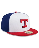 New Era Men's White Texas Rangers 2024 Batting Practice 59FIFTY Fitted Hat