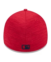 New Era Men's Red Los Angeles Angels 2024 Clubhouse 39THIRTY Flex Fit Hat