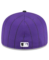 New Era Men's Purple Colorado Rockies 2024 Batting Practice 59FIFTY Fitted Hat