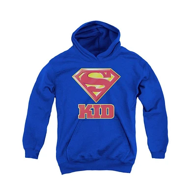 Superman Boys Youth Super Pull Over Hoodie / Hooded Sweatshirt