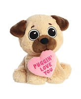 Aurora Small Puggin' Love You Just Sayin' Witty Plush Toy Brown 7"