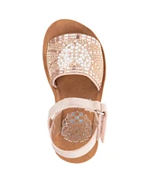 Vince Camuto Toddler Girl's Sandal with Rhinestones and Imitation Heart Pearls Polyurethane Sandals