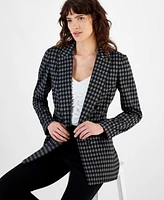 Bar Iii Women's Knit-Jacquard Open-Front Long-Sleeve Blazer, Created for Macy's