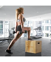 Philosophy Gym 3 in 1 Wood Plyometric Box - 20" x 18" x 16" Jumping Plyo Box for Training and Conditioning