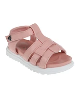 Vince Camuto Toddler Girl's Platform Sandal with Vc Heart Rivet Polyurethane Sandals