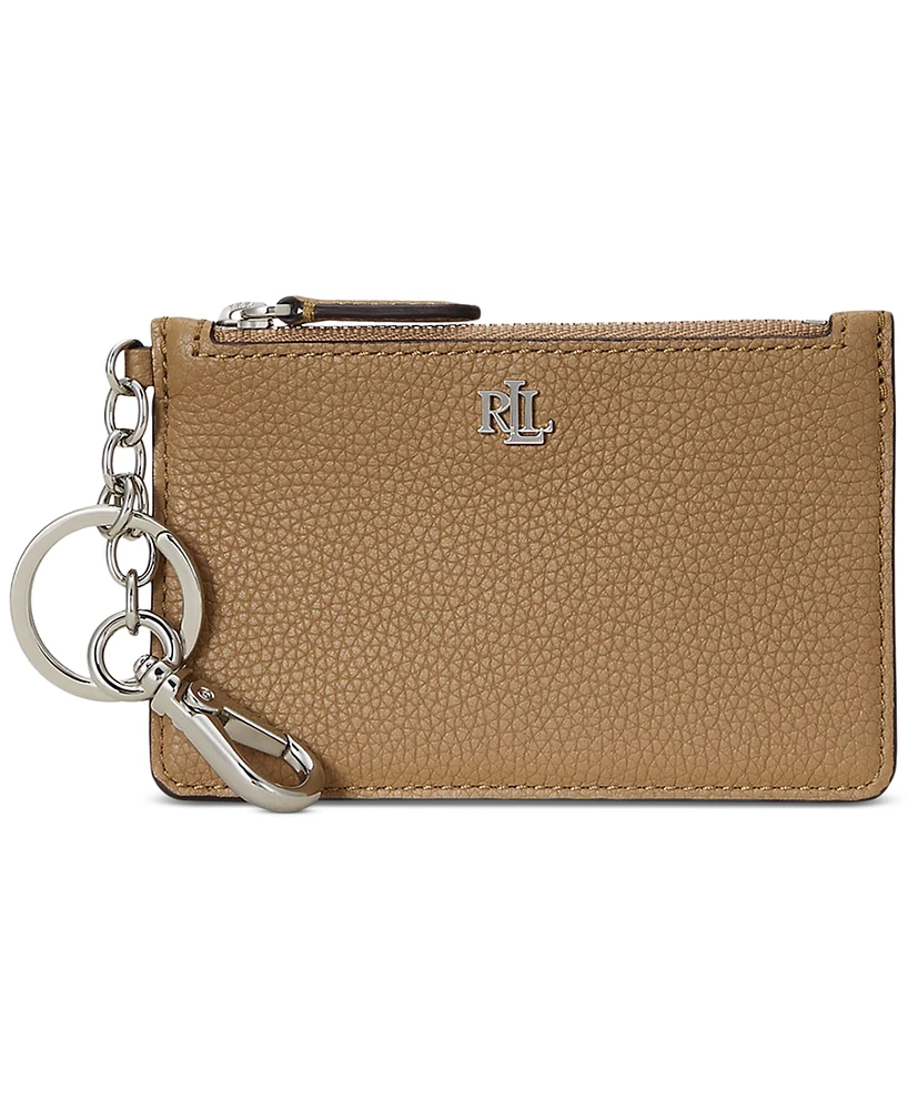 Lauren Ralph Lauren Leather Zip Card Case