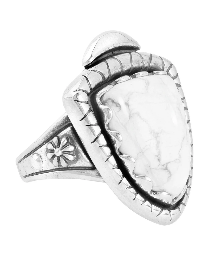 American West Jewelry Sterling Silver and Genuine Gemstone Arrowhead Ring, Sizes 5-10