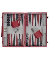 We Games /Black Leatherette Backgammon Set