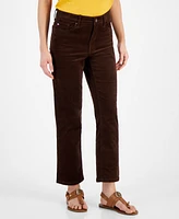 Tommy Hilfiger Women's Straight-Leg Cropped Corduroy Pants