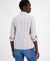 Tommy Hilfiger Women's Cotton Striped Utility Shirt