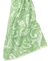 Olsen Boho Paisley Scarf with Frayed Edge Trim