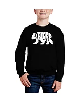 La Pop Art Boys Explore Word Crewneck Sweatshirt