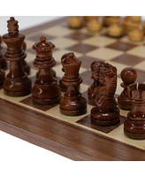 We Games Weighted Wooden Staunton Chess Set, 11.5 in. Board, 2.5 in. King