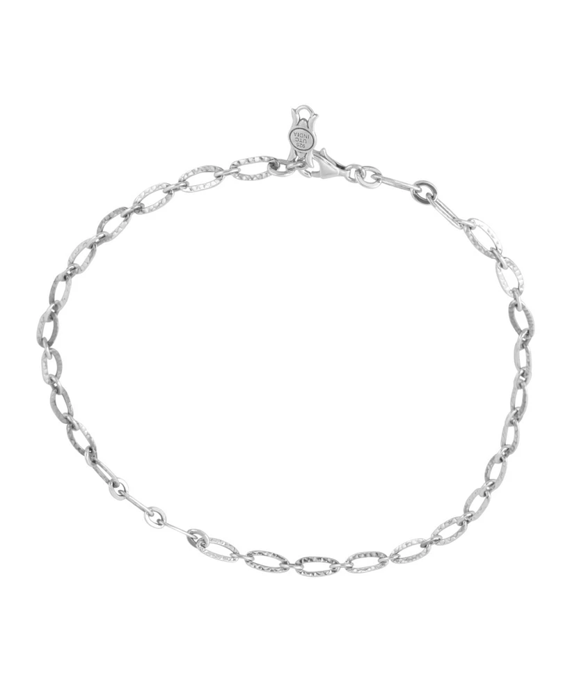 American West Jewelry Sterling Silver Polished Oval Link Chain Necklace-17 or 20 Inches