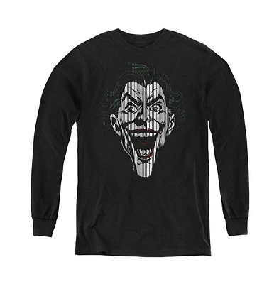 Batman Boys Youth Joker Lines Long Sleeve Sweatshirt