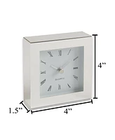Bey-Berk Small Square Plated Clock