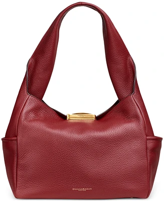 Donna Karan Amagansett Soft-Rolled Leather Shoulder with Sculpted Magnet Closure